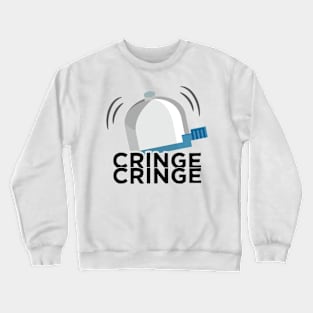 Cringe Button Bicycle Bell Meme Cringe Alert Crewneck Sweatshirt